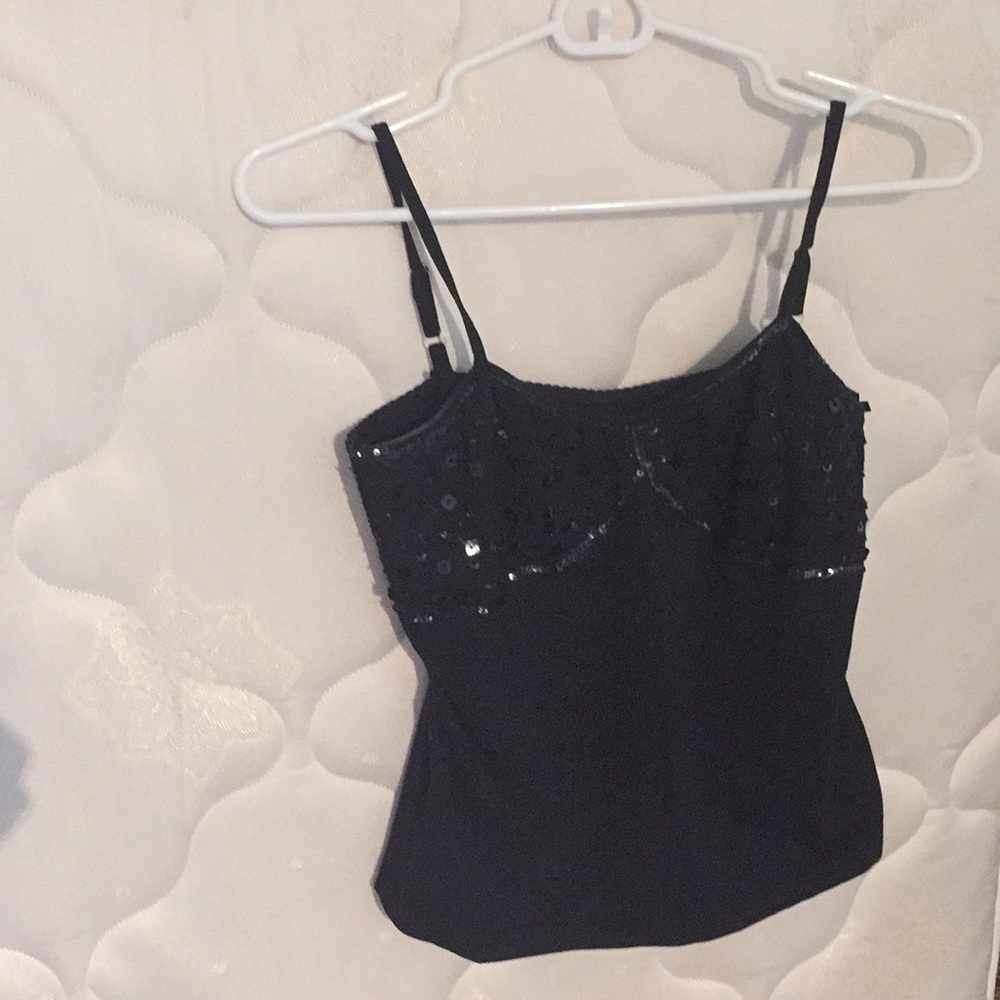 Black Sequin tank top